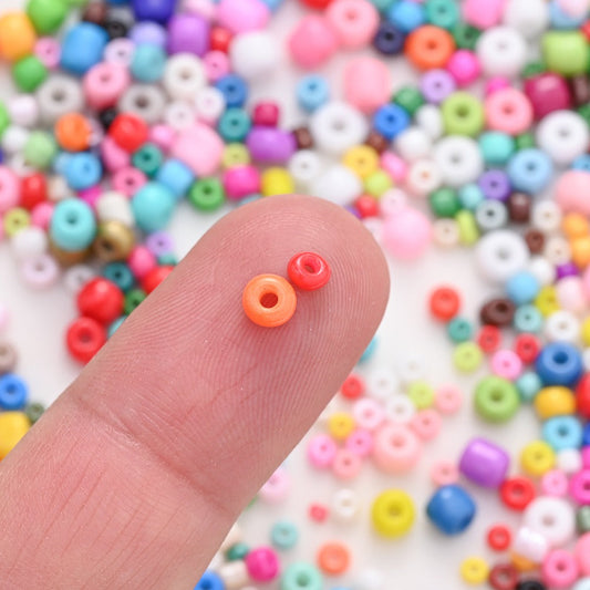 Glass Solid Color Rice Beads