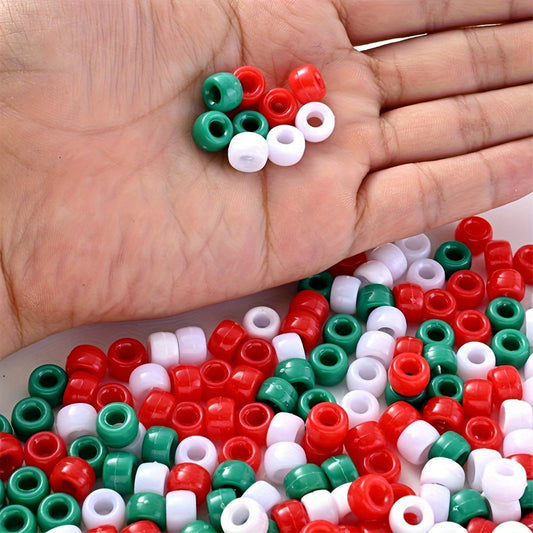 Mixed Color Large Hole Acrylic Beads