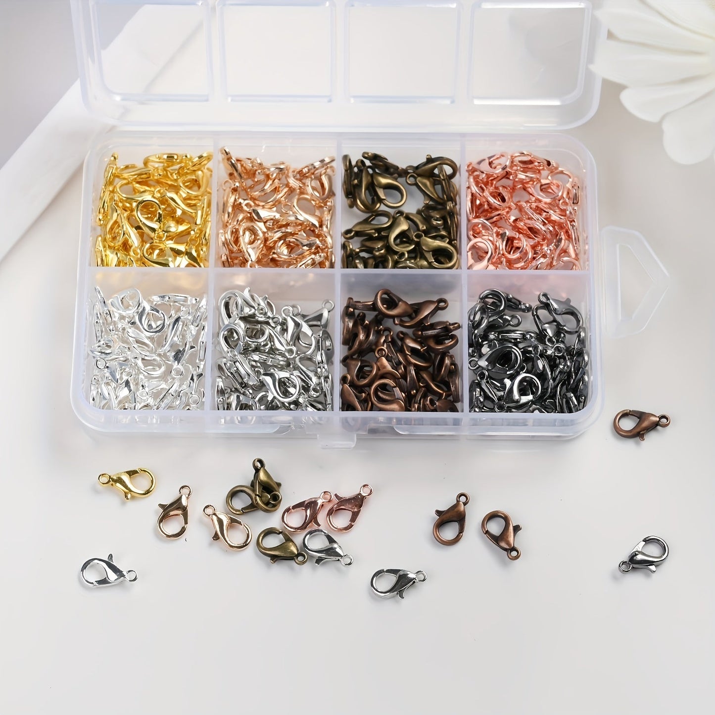 240PCS 8-Color Metal Lobster Clasp Set