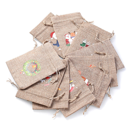 Christmas Linen Gift Bags