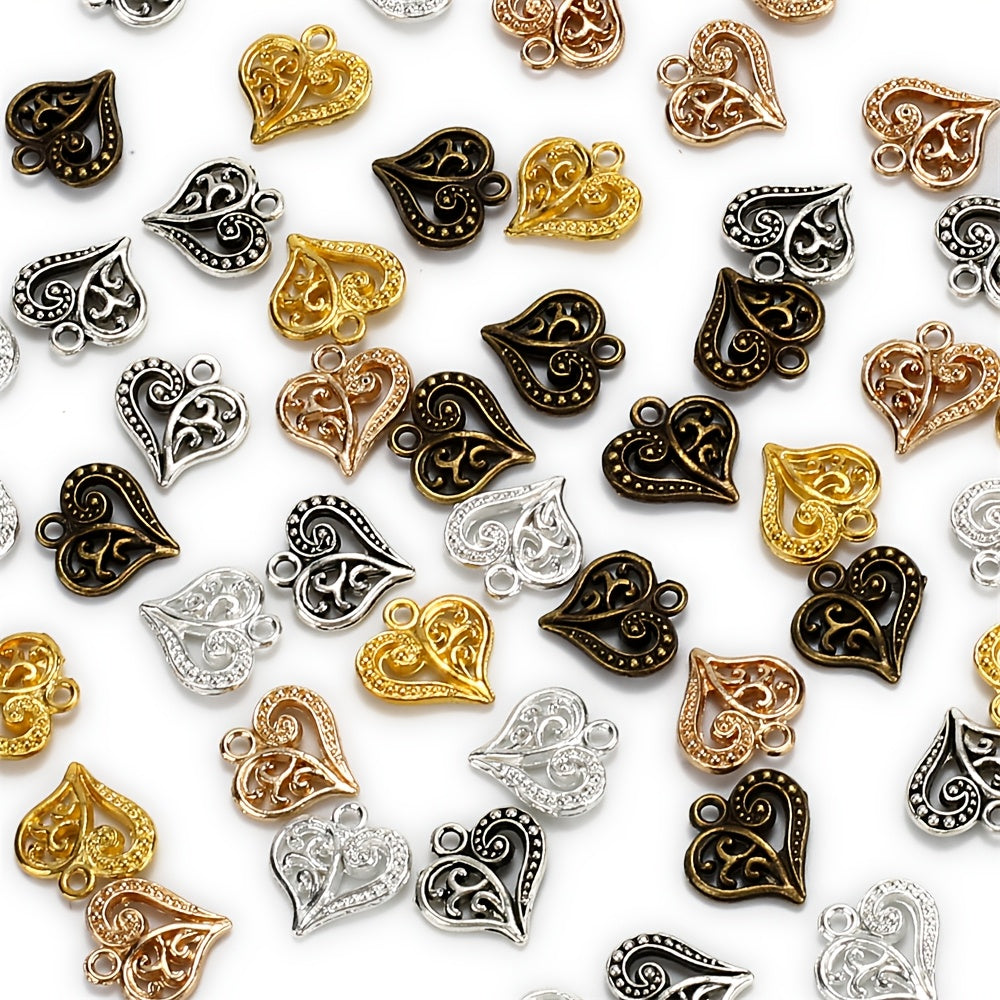 20PCS 14mm Alloy Heart Pendant Set