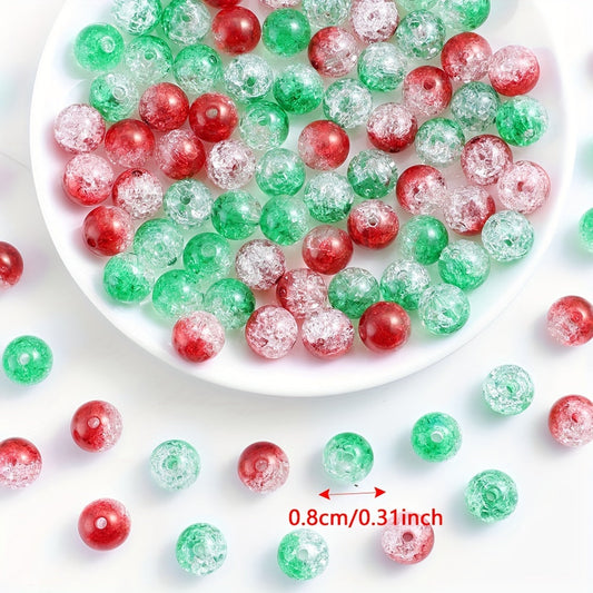 Christmas Cracked Acrylic Beads