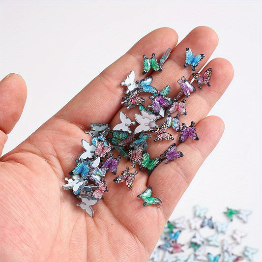 Multicolor Butterfly Resin Patches