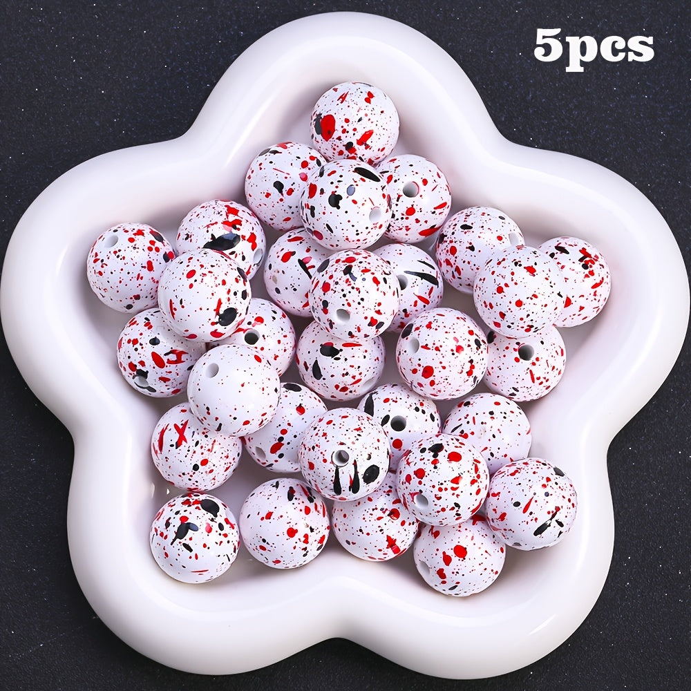 Dinosaur Egg Acrylic Spacer Beads