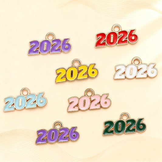 New Year 2026 Alloy Digital Pendants