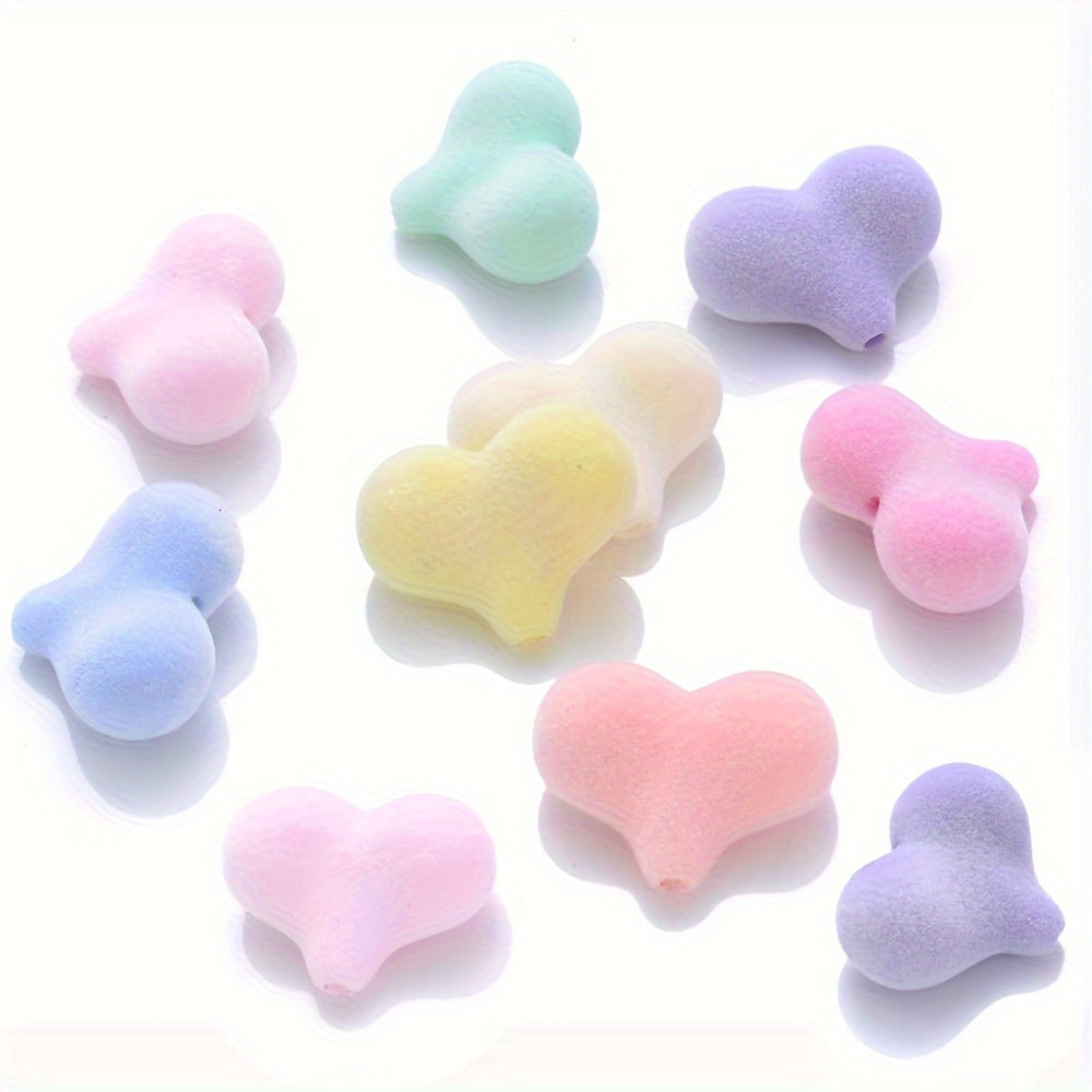 Fleece Heart Acrylic Beads