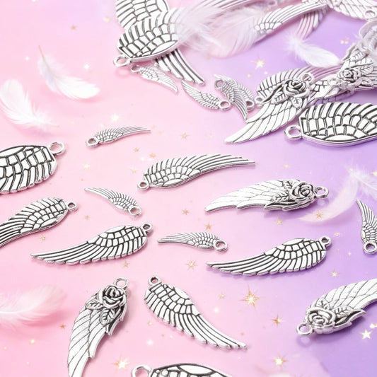 Vintage Alloy Wing Pendants