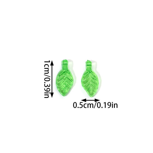 Transparent Acrylic Leaf Charms