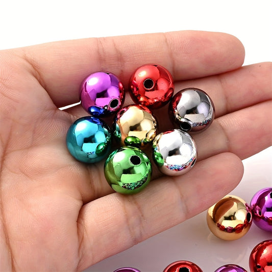Multicolor Smooth Acrylic Round Spacer Beads