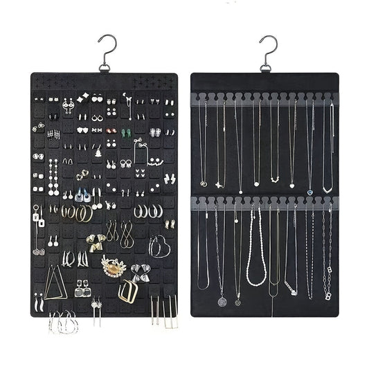 Double-Sided Hanging Jewelry Organizer