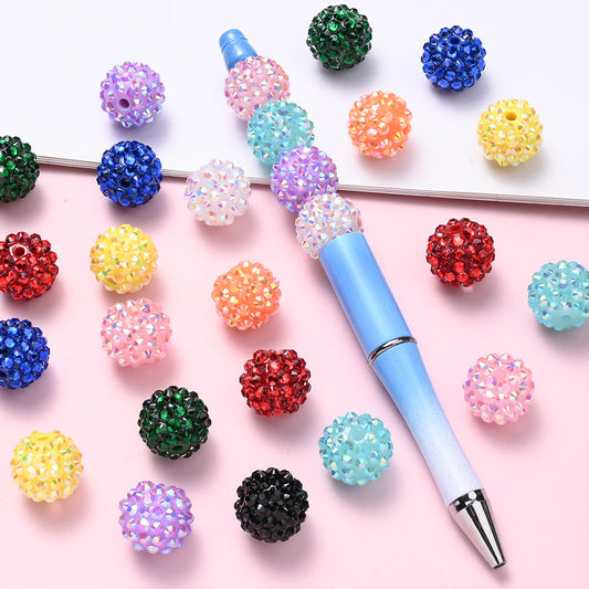 Shiny Rhinestone Bayberry Ball Beads