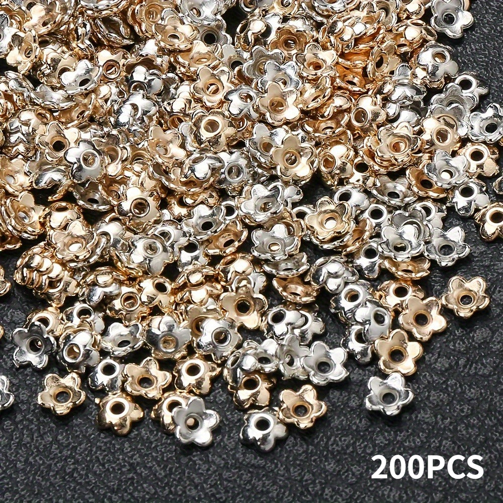 Five-Petal Flower Plastic Spacer Beads