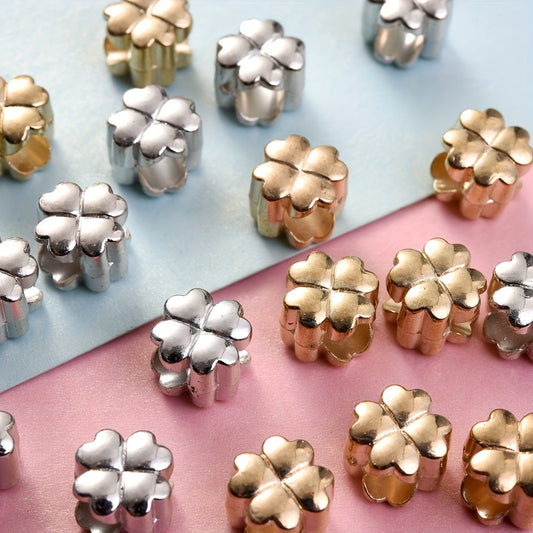 50-Piece 10 mm Heart & Flower CCB Beads