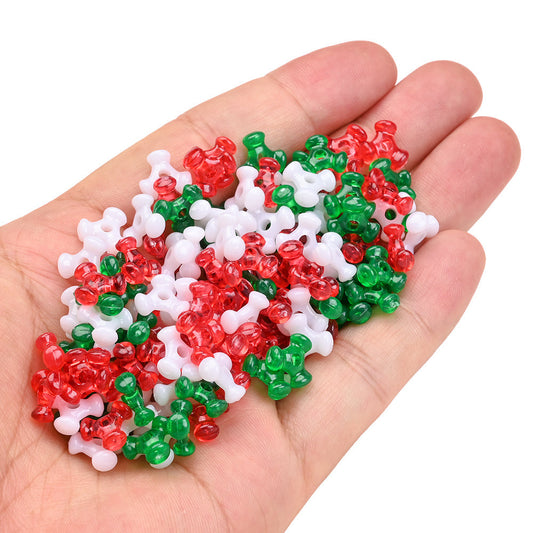 Christmas Acrylic Tri Beads