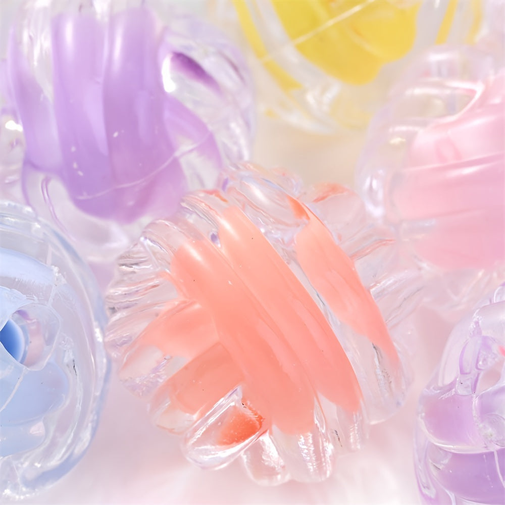 Frosted Acrylic Spacer Beads