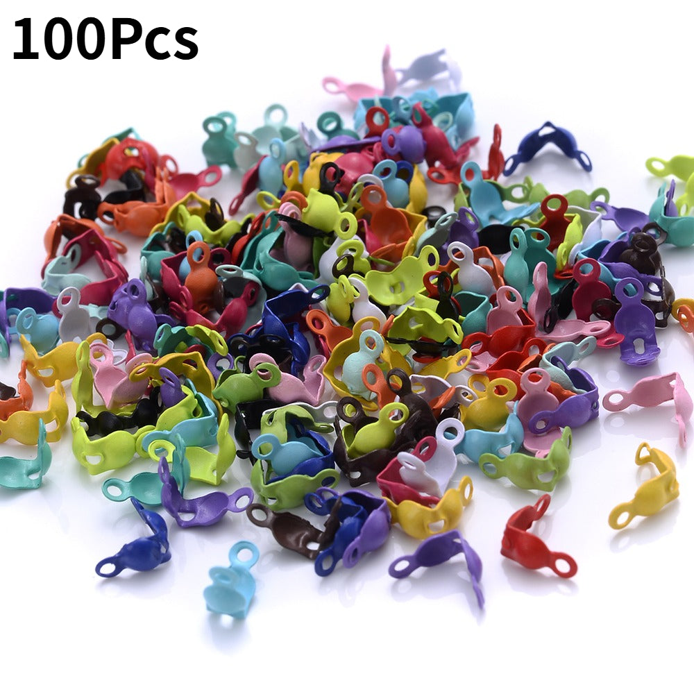 100/200pcs 4x8mm Ball Chain Connector Crimp Beads