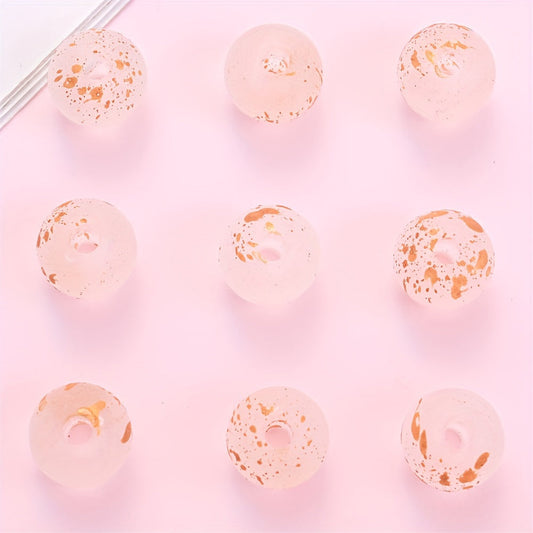 Transparent Matte Acrylic Round Beads
