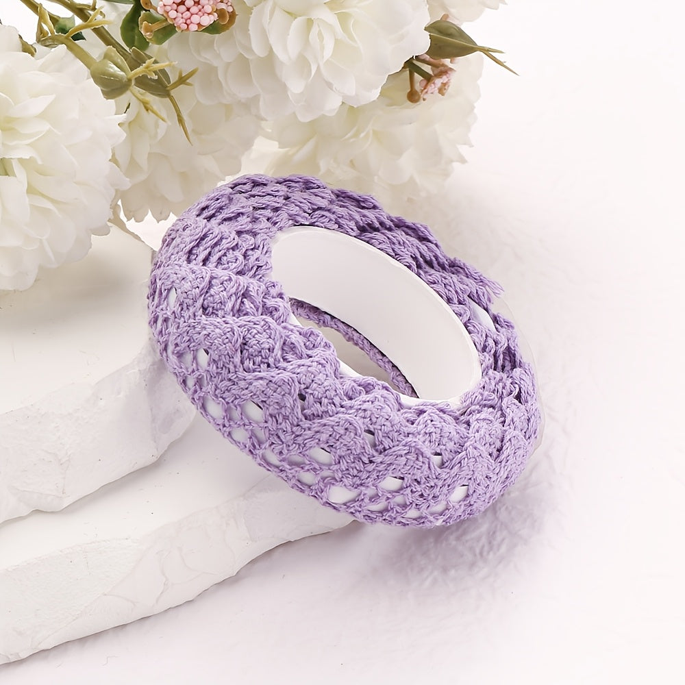 1 Roll 1.8cm Embroidered Lace Trim Ribbon