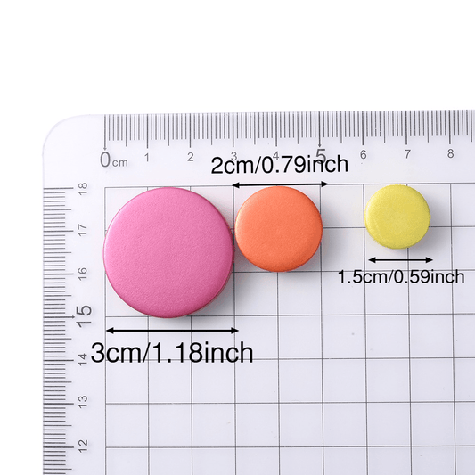 15mm / 20mm / 30mm Random Color Flat Round Wooden Spacer Beads