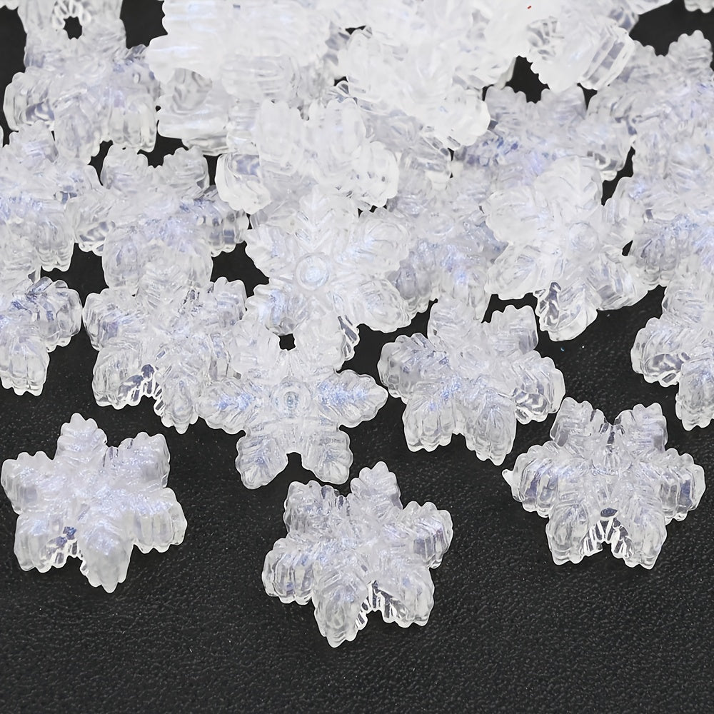 Ice Snowflake Acrylic Beads