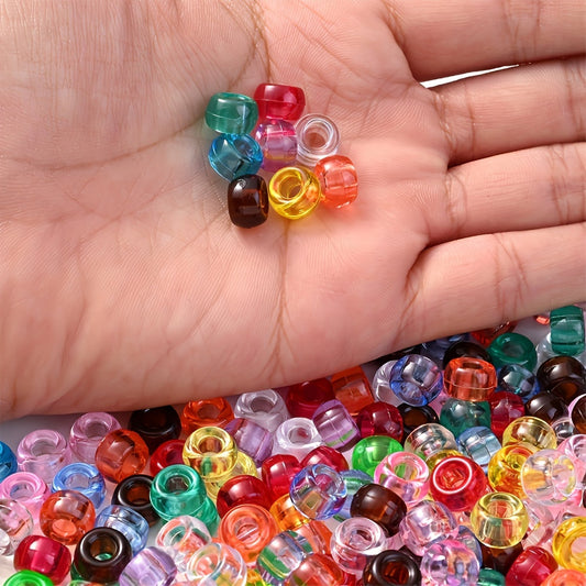 Transparent Colorful Pony Beads