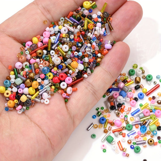 Mixed Style Tubular Rice Beads