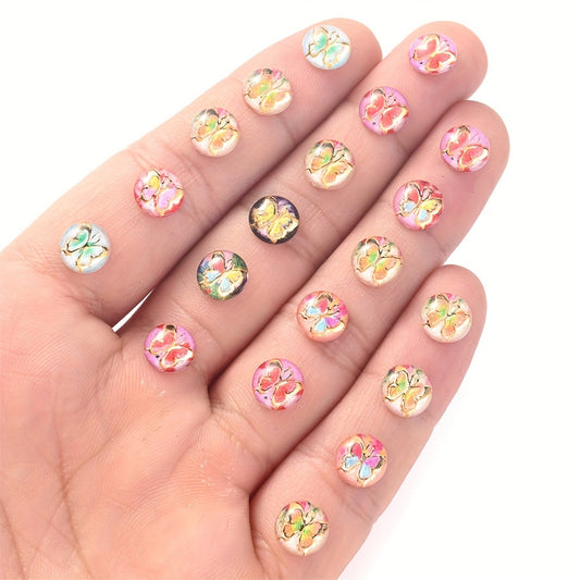 Butterfly Pattern Acrylic Beads