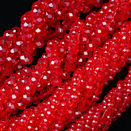 Red Glass Spacer Beads