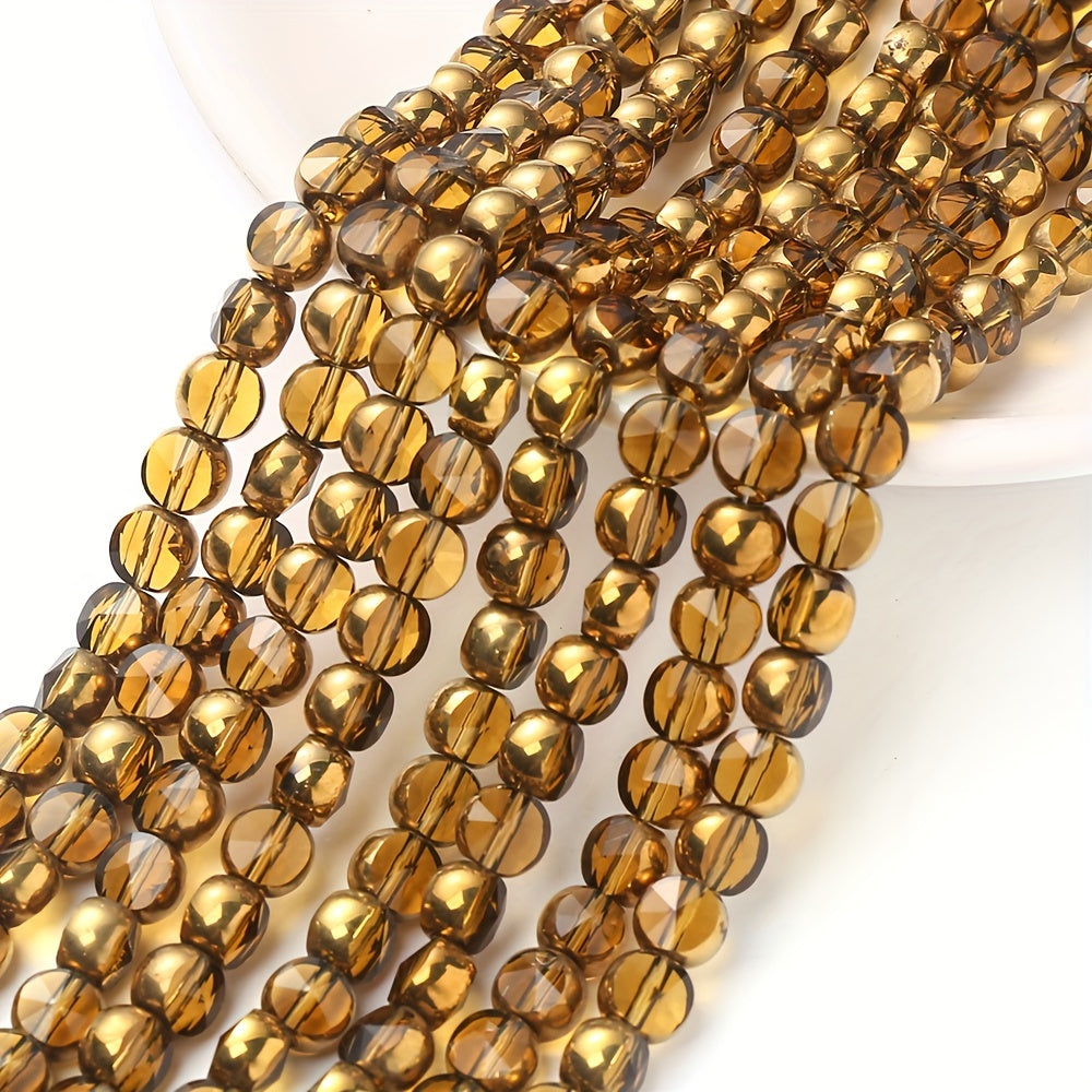 49PCS 6mm 16-Sided Faceted Glass Bead Set