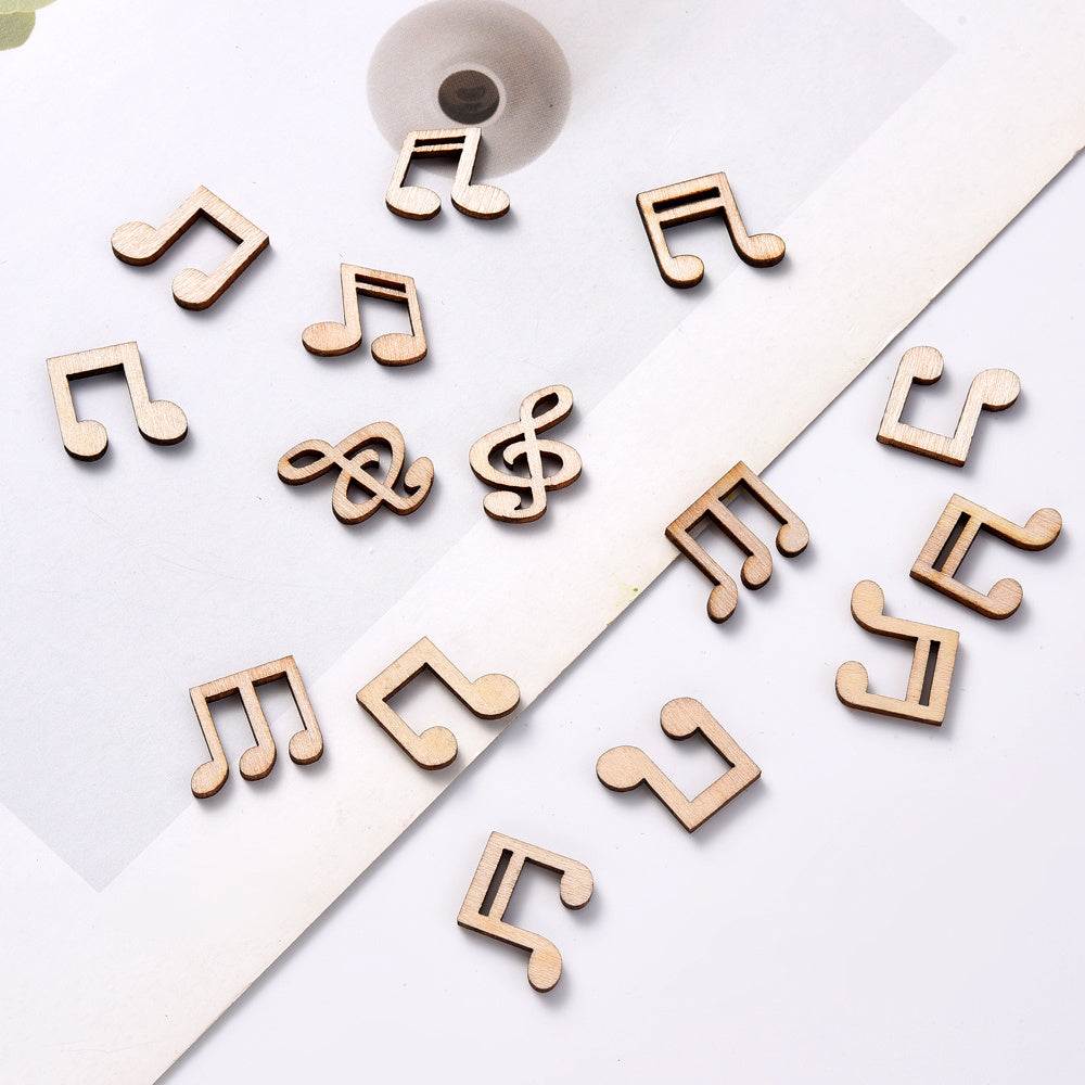 Wooden Music Note Decorative Embellishments