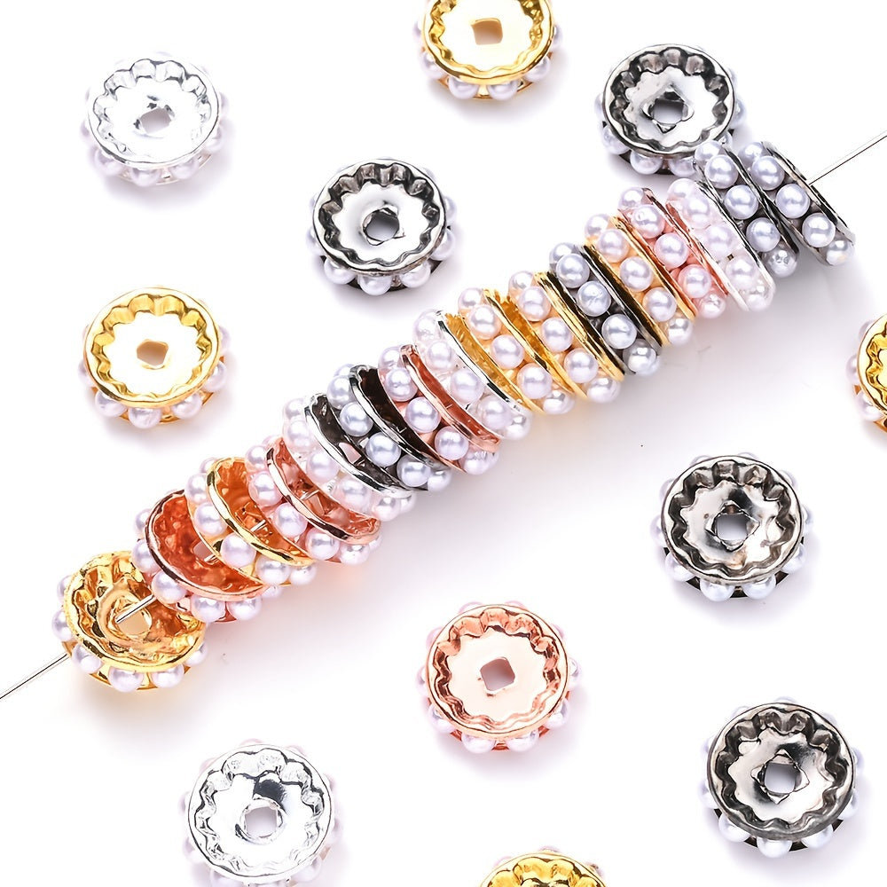 20PCS 12mm Alloy & Round Acrylic Spacer Bead Set