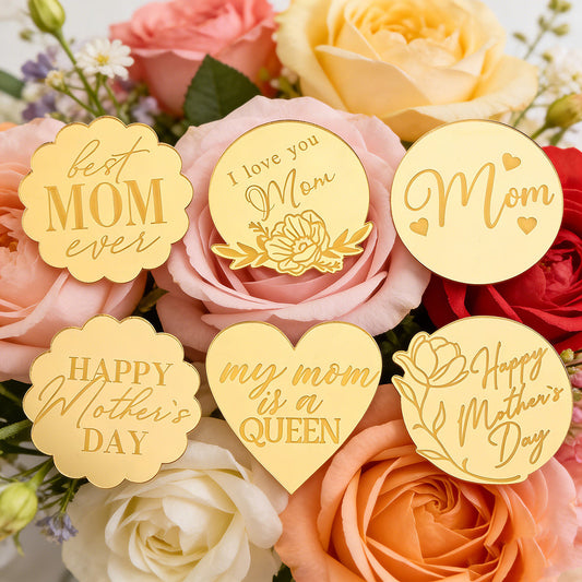 7/14-Piece Mother's Day Acrylic Cake Topper Set
