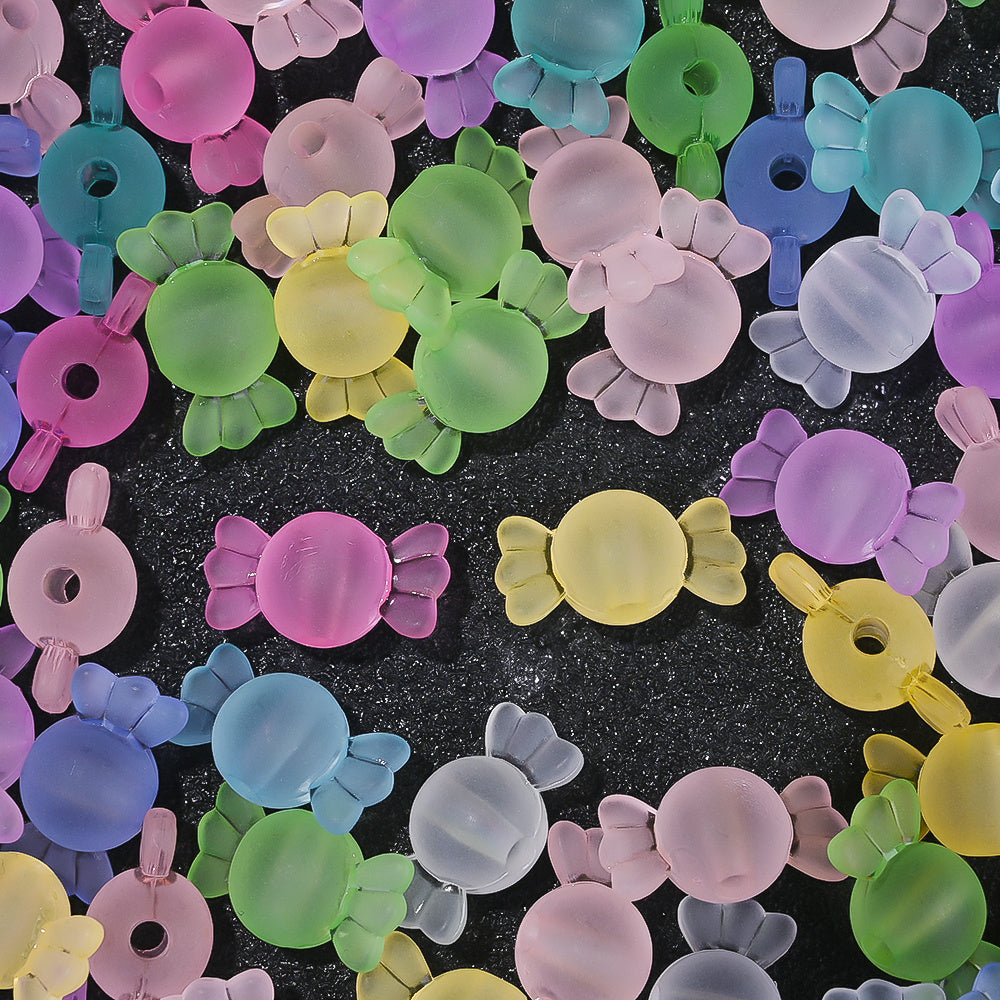 Clear Matte Candy Acrylic Beads