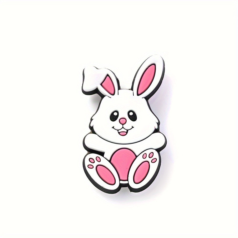 1/4PCS Rabbit Silicone Bead Set