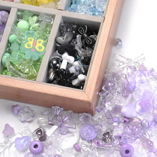 8-42 mm Mixed Flower and Bow Acrylic Beads