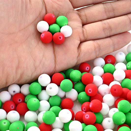 Christmas Round Acrylic Beads
