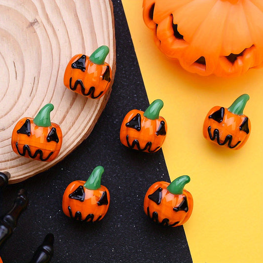 Orange Pumpkin Plastic Beads