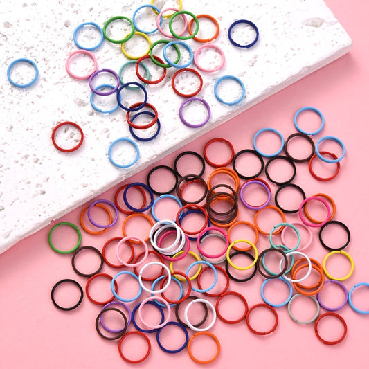 100-Piece 8 mm Alloy Double Open Jump Rings