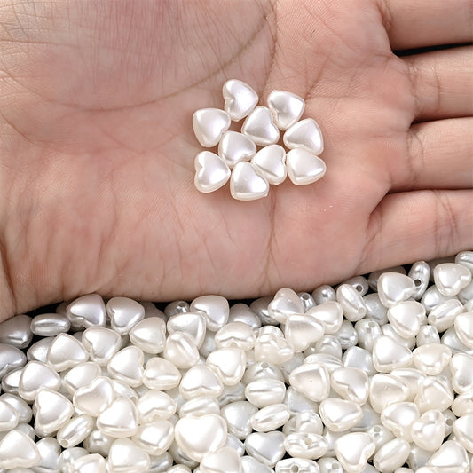White Love Acrylic Beads