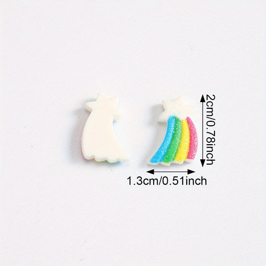 Rainbow Star Resin Patches