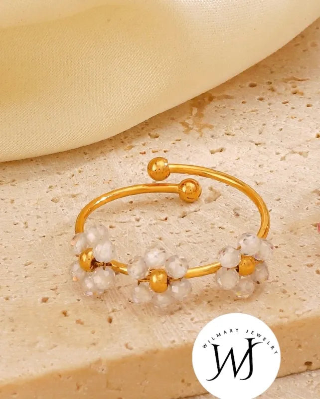 Delicate Floral Crystal Bracelet