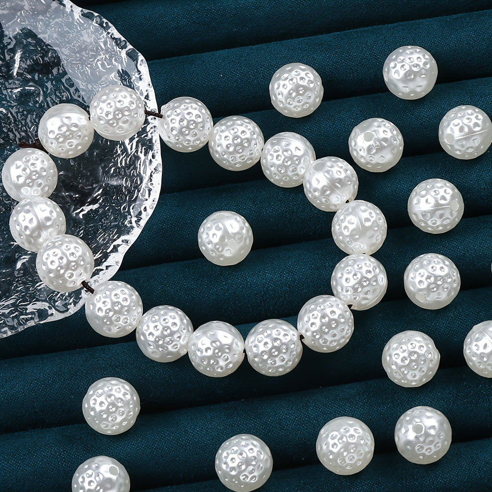 White Round Acrylic Beads