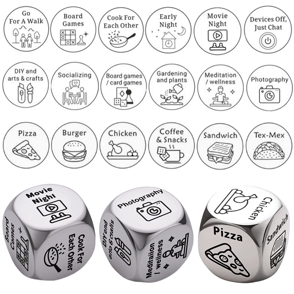 Stainless Steel Decision Making Dice Set
