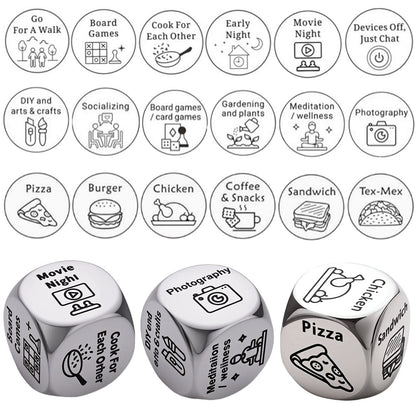 Stainless Steel Decision Making Dice Set