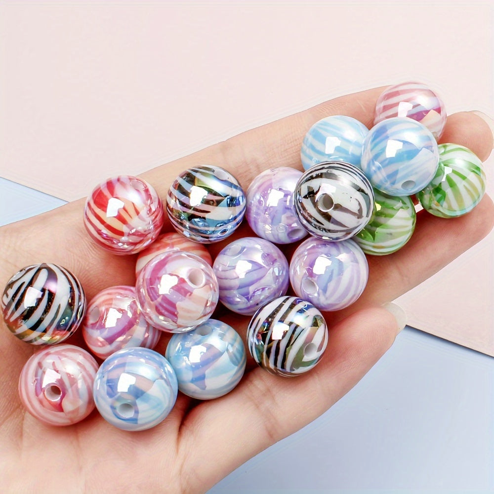Zebra AB Acrylic Beads