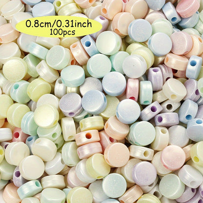 10/20/30/50/100/200pcs Macaron Color Acrylic Beads