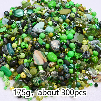 300pcs (about 175g) Green Acrylic Irregular Baroque Beads