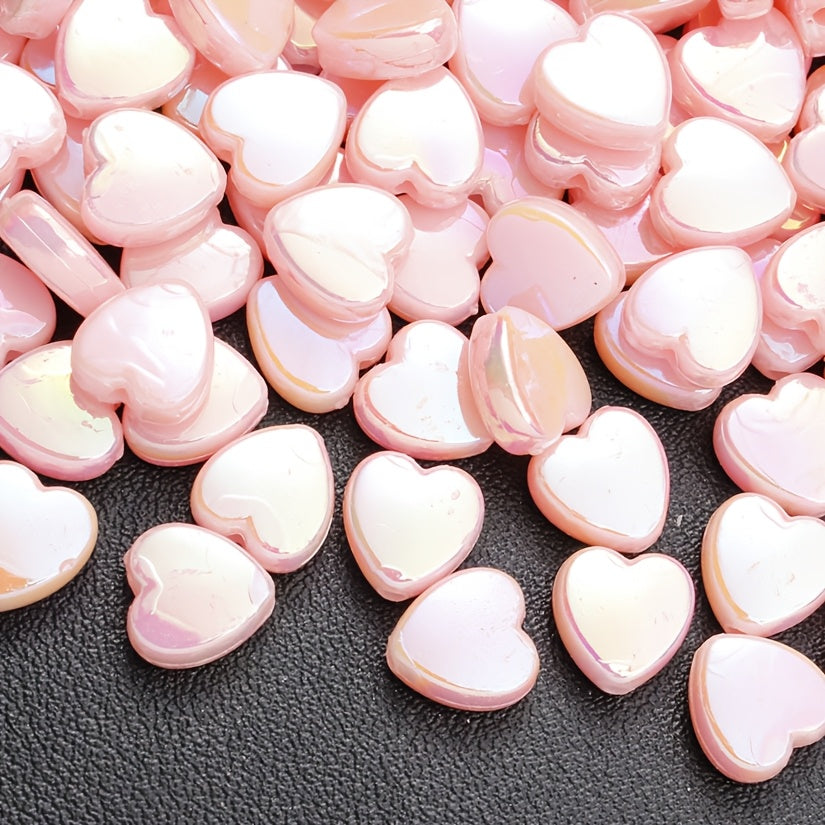 100-Piece 9 mm Love Acrylic Spacer Beads