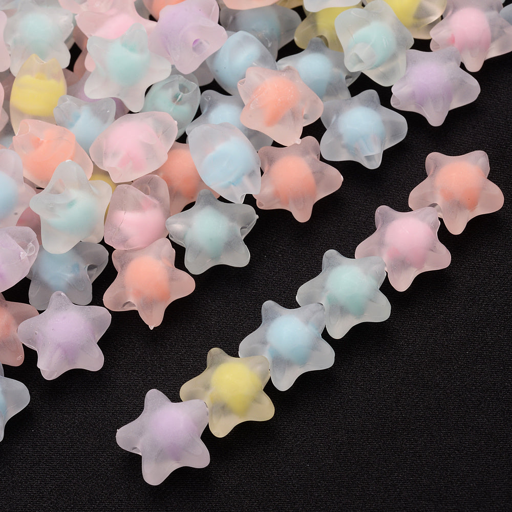 11 mm Acrylic Star Spacer Beads