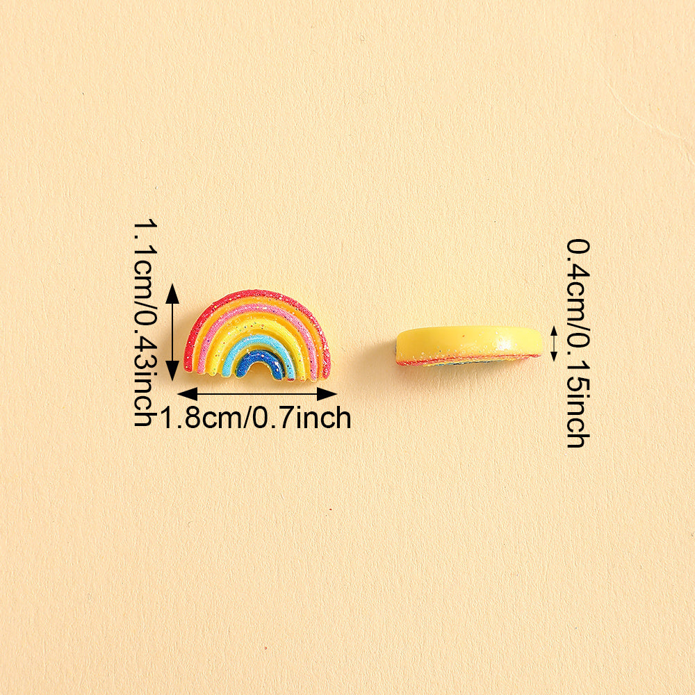 Yellow Rainbow Resin Charms